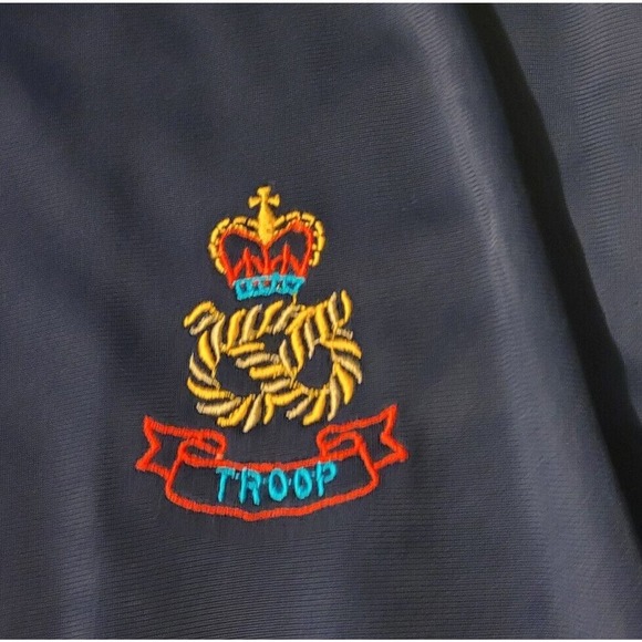 Vintage Troop Crown Track Suit Jacket Large Blue & White Zip Up Y2K - Picture 8 of 10